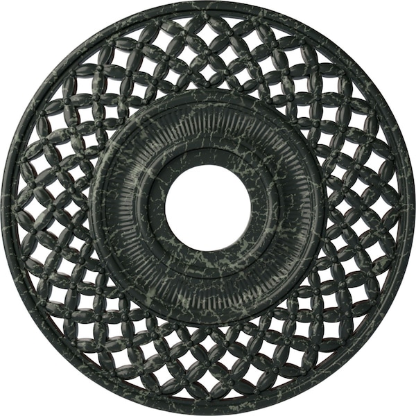 Ekena Millwork Robin Medallion (Canopies up to 6 1/4"), 22 1/4"OD x 4 3/4"ID x 1 1/4"P, Painted Turtle Crackle CM22RBPTC - main